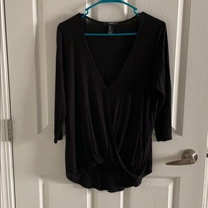 V neck swoop top